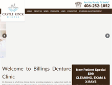 Tablet Screenshot of billingsdentureclinic.com